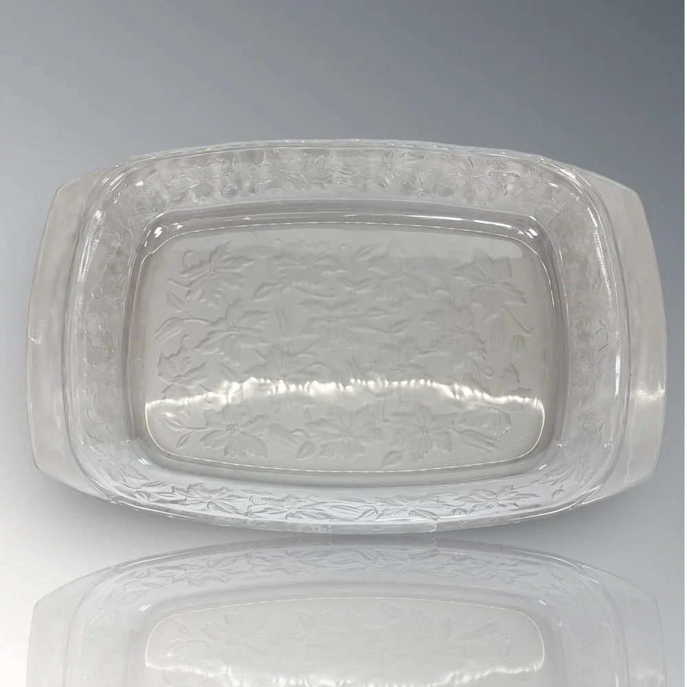 Princess House Heritage 13x8 Glass Casserole Dish Rectangular Baking w/ Handles